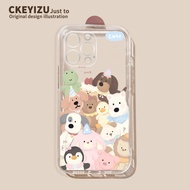 Cartoon Cartoon Doll Pile Pile Suitable for Apple 16 promax Phone Case New iPhone15 Transparent 14pl