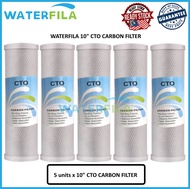 WATERFILA 10" CTO Carbon Block Water Filter Cartridge ( 5 Micron ) ( 5 Pcs A Pack )