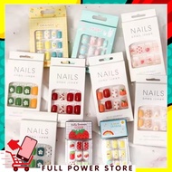 FPS - 24Pcs Cartoon Pattern Fake Nails 24 Pcs Fake Nail Character Manicure Nail Stickers Wedding Bri