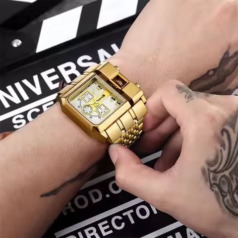 Oulm 3364 Luxury Brand Watch Stainless Steel Male Quartz Clock Quartz Wristwatch Men's Large Dial Mi