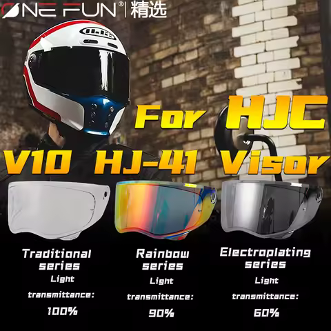 Motorcycle Helmet Visor，V10 Retro Helmet Face Shield UV-Protected for HJC V10 HJ-41 Visor, Scratch-R