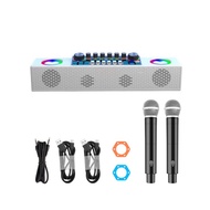 Soundcard Speaker SY8 + 2 Mic Bluetooth Sound Card With Wireless Two Microphone With External Speake