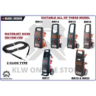 BLACK AND DECKER 5M 10M 15M WATER JET HOSE HIGH PRESSURE WASHER HOSE BW13 BW14 BW15 BW16 BW17 BW18 B