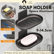 [SG] Bathroom Soap Bar Holder Soap Dish Wall Mounted Soap Holder Soap Holder Shower Soap Dishes Drai