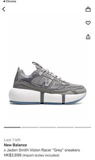 New Balance x Jaden Smith Vision Racer Grey UK6