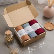 Hampers Hafshah Jilbab Bella Square contains 3 Hampers for Birthdays, Graduations, Weddings by Hiial