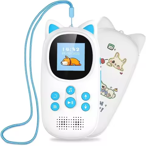 Newest Kitty Style Kids MP3 Player With Bluetooth 1.44inch Screen 32G Mini Cute MP3 Support TF Card,