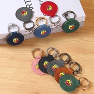 New Fashion Leather Car Keychain Decoration Pendant Keyring For Abarth 595 Abarth 500 Abarth 124125 