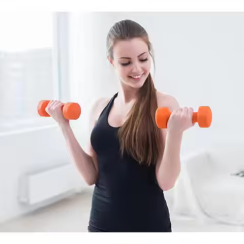 Wholesale New Product Vinyl Coated 2kg Hexagonal Dumbbell Pink Colored Hexagonal Woman Dumbbells