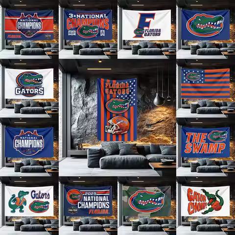 Florida Gators Inspired Film Flag 3x5 FT Polyester Banner For Media Room Wall Decor Movie Lover