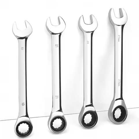 Chrome Vanadium Ring Gear Ratchet Wrench Reversible 6-8-10-12-13-14-17-18-19-21-22-24-30-32mm Ratche