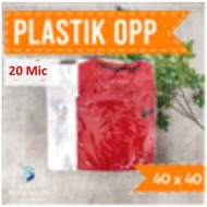 40X40 CM PLASTIK OPP (SEAL/LEM) TEBAL 20 MIC ASLI / PLASTIK KEMASAN