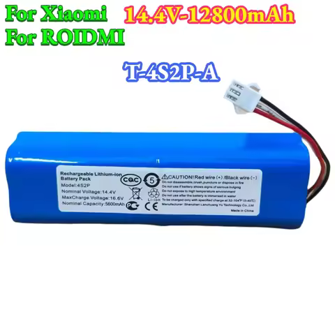 14.4V 12.8Ah Li-ion for ROIDMI Q6 Battery EVE EVA EVE PLUS SDJ01RM Robot Vacuum Cleaner Accessories 
