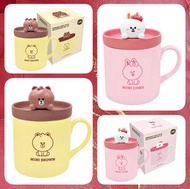 現貨➰套裝✨ Line 熊大&兔兔 陶瓷杯連3D杯蓋 360ml 🌟Line Friends 熊大 Brown & 兔兔 Cony  立體杯蓋 可放微波爐  禮物 送禮 生日 情侶 情人節 小禮物 抽