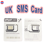 【Pre-order】 UK Giffgaff SMS 90/180 Days UK Registration Britain Prepaid