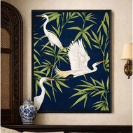 Ancient Landscape Painting, Printed on Canvas HH210 - Tea Room Hanging Painting, Living Room Paintin