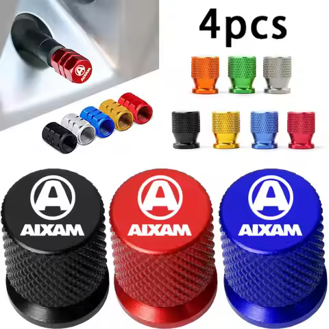 4PCS Colorful Car Accessories Car Tire Valve Cap For AIXAM City S 4 6 7 Crossline 4 6 Minauto Roadli