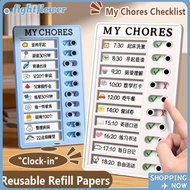 MOZIEKOL Daily Planner Memo, Plastic Reusable My Chores Checklist, Multi Purpose My Chores Detachabl