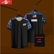 [free Custom Name]2025 Malaysia Badminton Jersey Hot Trend Baju Jersey Lelaki Unisex 3d Fully Sublim