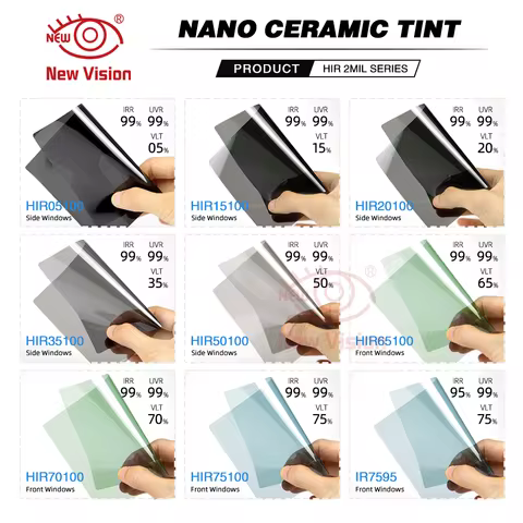 1mX5m VLT05%-75% High Definition Front Windshiled Window Film Car Tinted Film IRR99% Solar Protectio