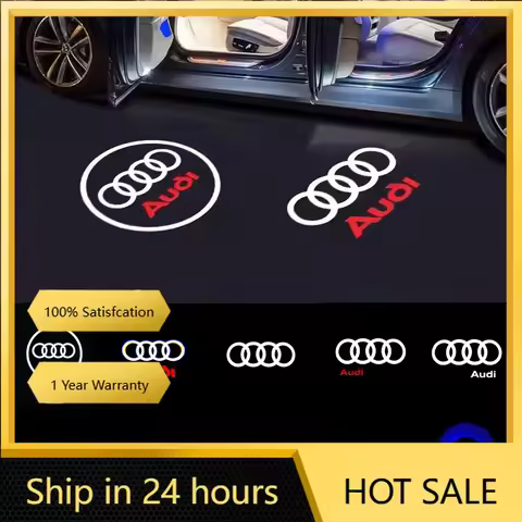 2025 Hot Car LED Door Logo Light Welcome Lamp for AUDI A5 A6L C5 A4L B5 B6 B7 B8 A1 A7 A8 Q7 Q5 Q3 A