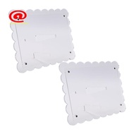 2 Pack of Acrylic Scalloped Picture Frame,Clear Picture Frame,5x7 Picture Frames,Multi-Use Magnetic 