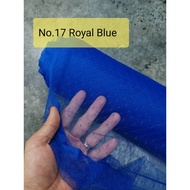 SOFT NET POLKA DOT BRIDAL (TULLE) BARU - KAIN NET POLKA DOT LEMBUT - ROYAL BLUE (17)