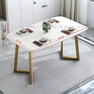 AI Home💕โต๊ะอาหาร โต๊ะทานข้าว สไตล์นอร์ดิก ลายหินออ่น รับประทานอาหารโต๊ะอเนกประสงค์ โต๊ะกาแฟ โต๊ะทำงาน100cm/120cm