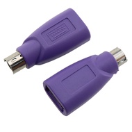 USB to PS2 Adapter, 2PCS USB Female to PS/2 Male Converter Adapter for Mouse Keyboard, Purple