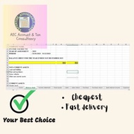LHDN Income Tax Computation 2024 Template Auto Calculate Form P/Form B -PARTNERSHIP/ Perniagaan Perk