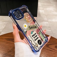 Case For Samsung A22 5G A22s 5G F42 5G Phone Smile Flower Transparent Silicone Protective Cover Shoc