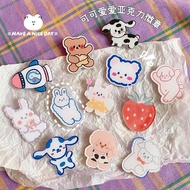 CUTE CARTOON BADGE 1pc COW BEAR RABBIT MALAYSIA READY STOCK