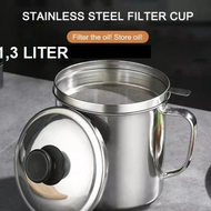 For Sale YGS -A306- 1.3 Liter Stainless Steel Oil Pot Oil Filter Container