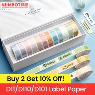 Niimbot Color Label Tape for D11 Printer 12*40mm D110 Label Sticker Paper Roll for D101 Label Printe
