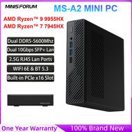 MINISFORUM MS-A2คอมพิวเตอร์ขนาดเล็ก AMD Ryzen 9 9955HX/7945HX สอง DDR5-5600Mhz M.2 SSD 2280สำหรับคอม