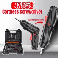 Electric 47PCS Cordless Screwdriver Drill  3.6V Rechargeable High Power Hand Drill Battery Drill Rep
