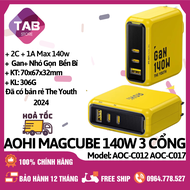 Củ Sạc Aohi Magcube 140w 3 Cổng PD3.1/PPS/IQ4+ Chính Hãng - Bảo Hành 12 Tháng (AOC-C012 AOC-C017)