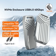 MAIWO NVMe SSD Case USB4.0 NVMe Enclosue 40Gbps External M.2 SSD Case For PCIe4.0 NVMe Comaptible Thunderbolt 4/USB3.2/3.1/3.0 With USB4.0 Cable type C to C  Aluminum Case CNC