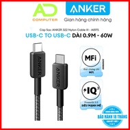 Anker 322 Nylon Cable III USB-C to USB-C 60W Charging Cable - 0.9m long - MFI certified - A81F5 - Vi