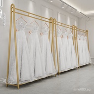 Clothing Rack gold Display Floor-standing Qipao Display Rack Double-layer Shelf Studio Wedding Dress