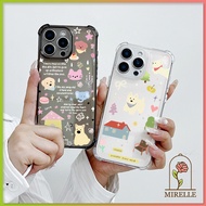 Untuk iphone 16 Sarung Telefon 11 12 13 14 15 Pro Max Casing Hidup Comel xr xs Max 7 8 Plus Jelas Ke