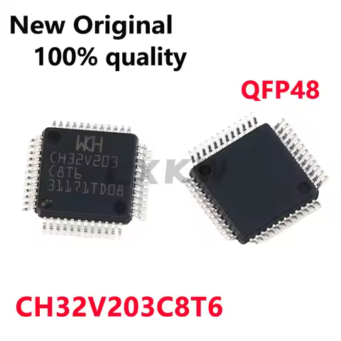 5-100/PCS New Original CH32V203C8T6 CH32V203 C8T6 LQFP48 Single chip microcomputer In Stock