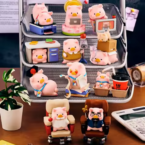 In Stock TOYZERO Office Lulu The Piggy Series Blind Box Toys Cartoon Piggy Anime Action Figures Dail