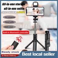 Mobile phone stand tripod three-in-one expandable portable mobile phone mini bluetooth wireless remote shutter tripod