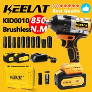 🔥Keelat Kid0010🔥 850N.M 1/2" Cordless Impact Wrench Heavy Duty Electric Wrench Impact Drill Screwdri