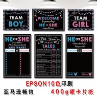 6 Game Bedroom Sheet 400g Men Women Decorative Painting Waterproof Cardboard Logo Gender Poster Set/