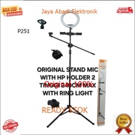 P251BETAVO STAND MIC 240 CM LIVE CONTENT HOLDER HP2 BRANCH PRODUCT DUAL HANDPHONE STAND