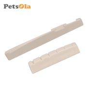 [PETSOLA] Left Handed Acoustic Guitar Saddle Nut Slotted for Guitar Parts Accessories