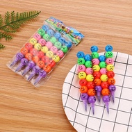 [NEW] 7 Colors EMOJI Bullet Crayon Bullet Pencil Writing Utencil Kawaii Cute Emoji Pensel non-sharpe