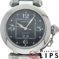 卡地亞 Pasha C 大日曆腕錶 W31053M7 不鏽鋼男士腕錶，黑色，拋光，成色極佳 [二手]